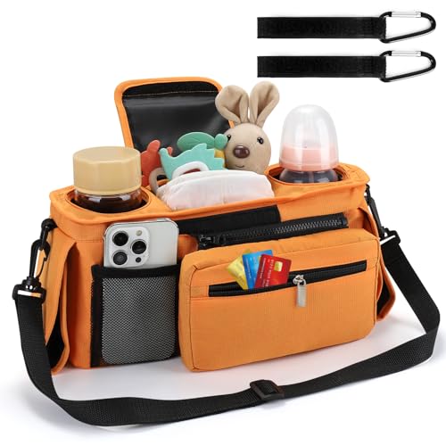 Universal Stroller Organizer with Insulated Cup Holder