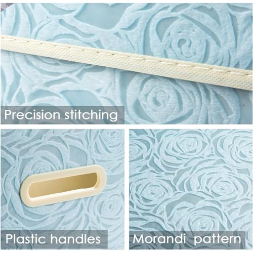 Collapsible Storage Cubes with Lids Fabric Decorative Storage Bins Boxes Organizer Containers Baskets with Cover Handles for Bedroom Closet Living Room 14.9x9.8x9.8 Inch 3 Pack (3 Count)
