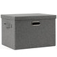 Large 17" 36 Quart Collapsible Stackable Storage Bins with Lids