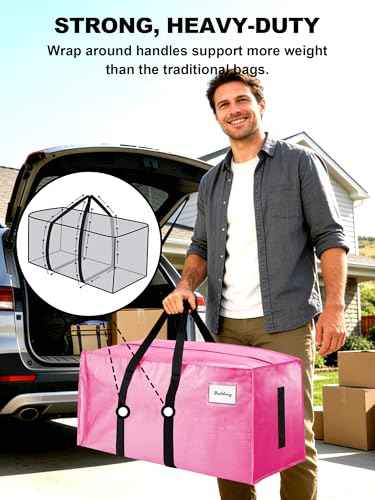Supports 200lbs Heavy Duty Moving Bags (40 Count)