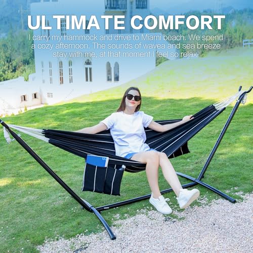 Double Hammock with Stand for Outside