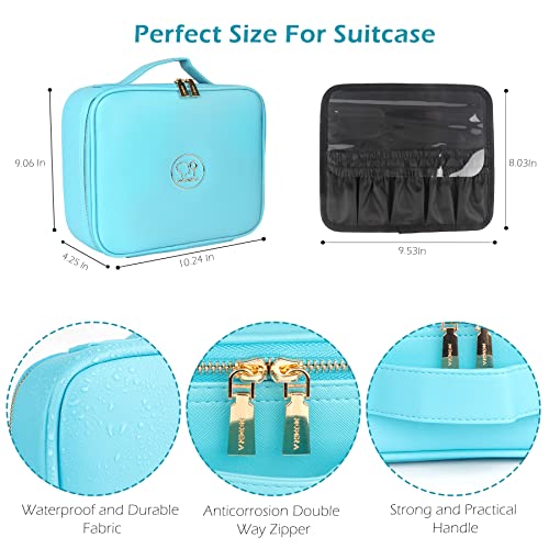 Travel Makeup Bag Cosmetic Bag Makeup Organizer Bag with Lighted Mirror
