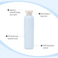 8.8 oz Travel Shampoo Bottles, Refillable Flip Cap Squeeze Bottles for Toiletries, Large Leakage-proof Travel Shampoo and Conditioner Bottles (Blue)