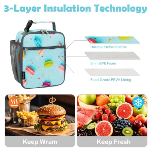 Kids Lunch box Insulated Soft Bag Mini Cooler Back to School Thermal Meal Tote Kit for Girls