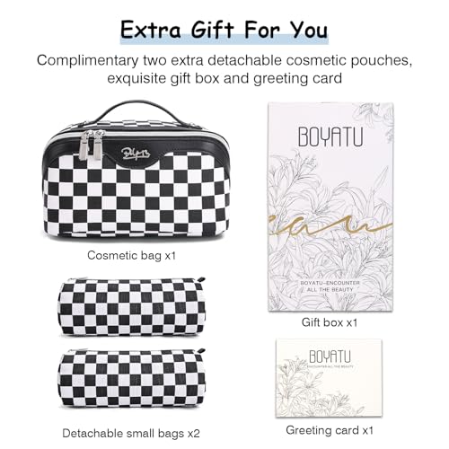 Travel Makeup Bag Cosmetic Bags for Women (3 Count)