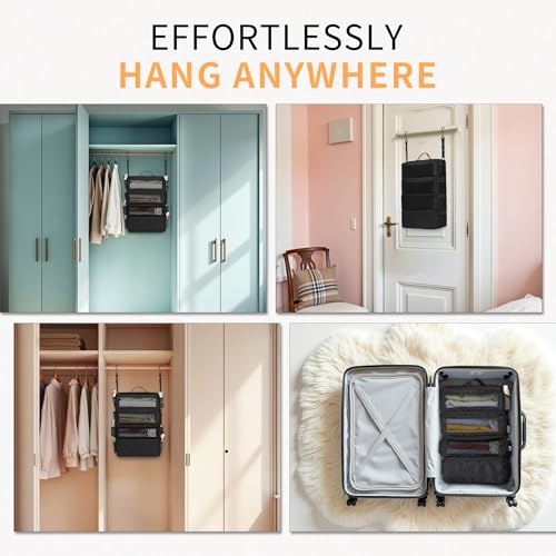 Suitcase Organizer Travel Bags Organizer for Luggage Compression Hanging Packing Cubes for Travel Carry on Closet (8.2894 Ounce)