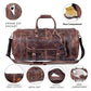 28" Large leather Travel Bag Duffel bag Gym sports flight cabin bag Leather Holdall Overnight Weekend Large luggage bag