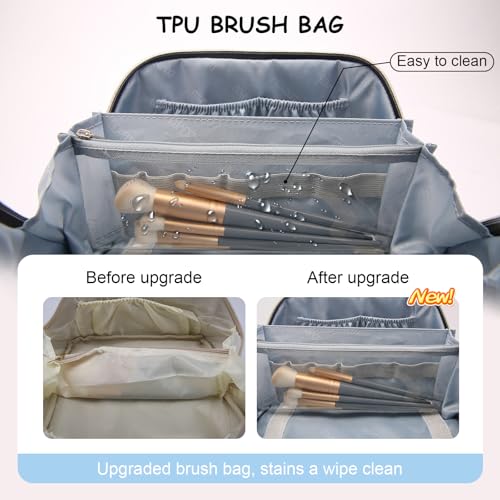 Travel Makeup Bag Cosmetic Bags for Women (3 Count)