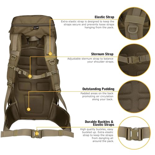 50L Hiking Survival Backpack