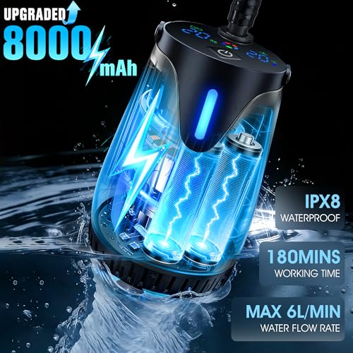 Portable Camping Shower with LED Display & 5 Speed