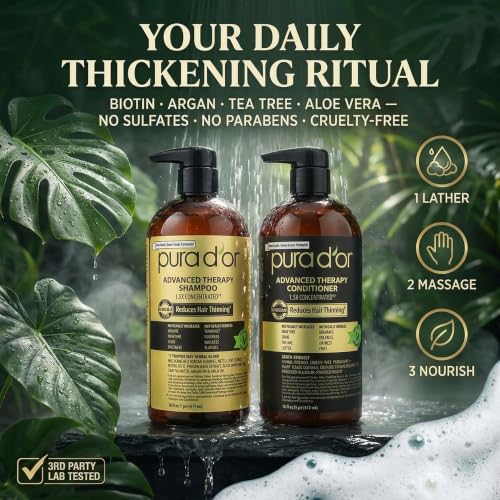 Advanced Therapy Biotin Shampoo & Conditioner Set (32 Fl Oz)