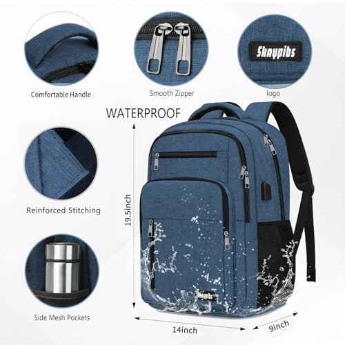 Blue Backpack for Men Women
