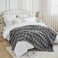 Luxury Faux Fur Rabbit Fur Throw Blanket Gray 60"*80"