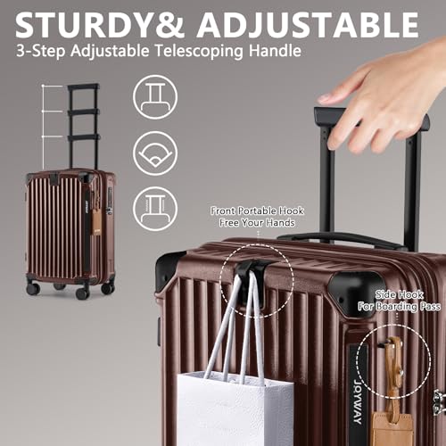 20in Carry On Luggage with Cup Holder and USB Port
