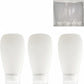 Travel Bottles for Toiletries, TSA Approved 3oz Leak Proof Silicone Soft Refillable Squeeze Travel Size Containers BPA Free for Cleansers, Lotions, Shampoo, Conditioner 3pk (Clear)