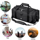large Gym Duffle Bag Backpack Waterproof Sports Duffel Bags Travel Weekender Bag for Men Women Overnight Bag with Shoes Compartment Black