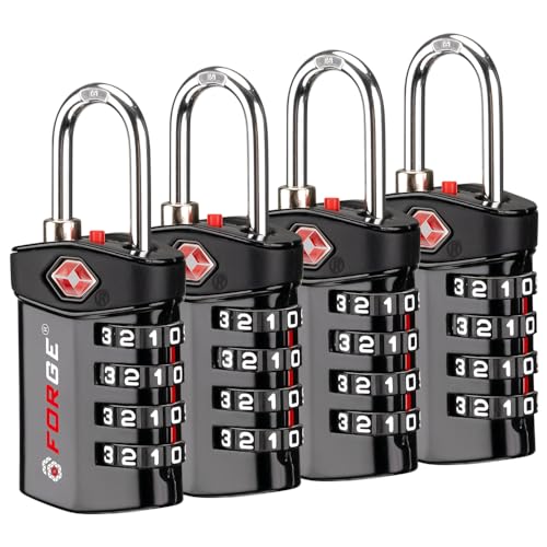 Travel Lock TSA Approved Luggage Locks for Air Travel (4 Count)