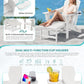 4 Pcs HDPE Folding Adjustable Adirondack Chair with Ottoman (4 Count)