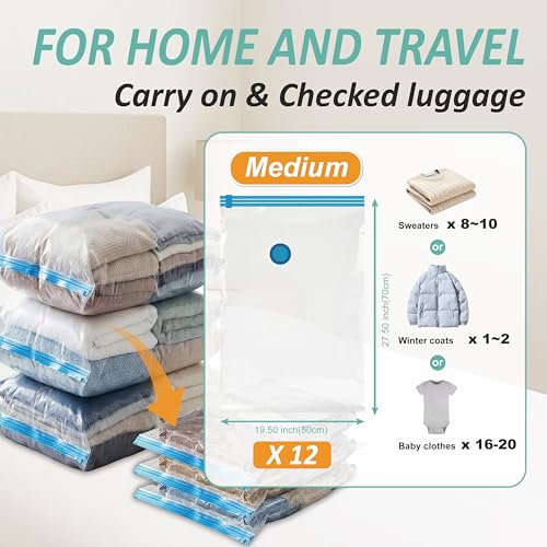 Vacuum Storage Bags with Hand Pump