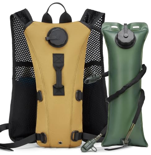 Running Hydration Vest Pack Tactical 3L Water Bladder Backpack Bag for Cycling Marathon Hiking Daypack Men & Women