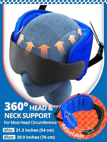 Travel Pillow with Seat Strap Combo Airplane Foot Hammock Set (2 Count)