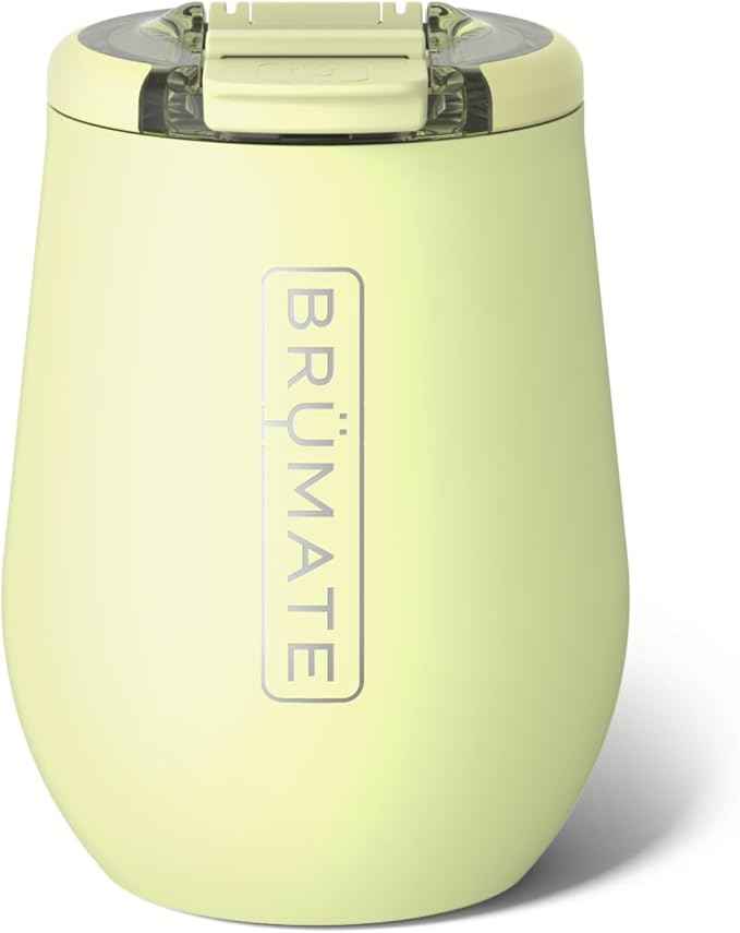 BrüMate Uncork'd 14oz 100% Leakproof Insulated Wine Tumbler | Locking Lid | Insulated Stainless Steel Wine Glass | Perfect For Travel & Outdoors | BPA-Free (Prickly Pear)