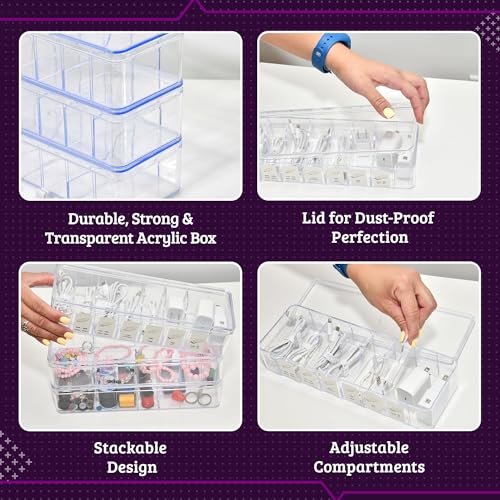 Set of 3 Cable Organizer Box W (3 Count)