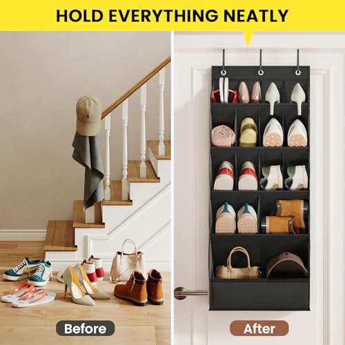 Over the Door Shoe Rack for Closet Fit 18+ Pairs