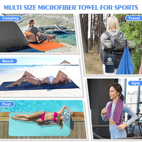 2 Pack Microfiber Camping Towels (2 Count)