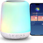 White Noise Sound Machine for Sleep Portable Sound Machine with 30 Soothing Sounds 12 Night Light Colors 4 Timer Sleep Machine for Baby Adults, Smart App Control, Touch Control