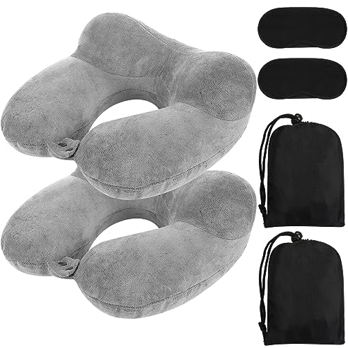 2 Inflatable Neck Pillow Airplane Travel (2 Count)