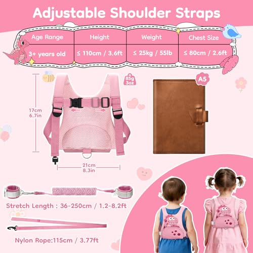 3 in 1 Toddler Harness Leash with Key Lock for Boys Girls