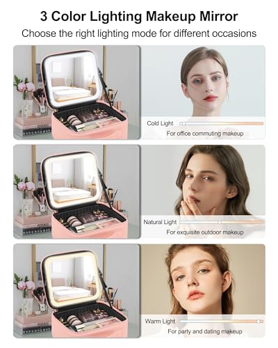 Makeup Bag with LED Mirror