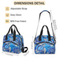 Galaxy Blue Turtle Insulated Lunch Bag for Women Girl Reusable Lunch Tote Box With Shoulder Strap Lightweight Thermal Cooler Meal Prep Bag for Work School Office Picnic (A05：turtle blue)