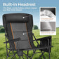Heavy Duty 550LBS Padded Camping Chairs with Lumbar Support (2 Count)