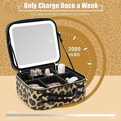 Makeup Bag with Light Up Mirror
