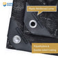 Black Tarp 20x30 Feet Waterproof Tarps Lightweight Camping Tarp Outdoor Multi Purpose Poly Cover 6mil (600 Sq Ft)