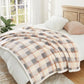 Super Soft Faux Rabbit Fur Sherpa Fleece Throw Blanket