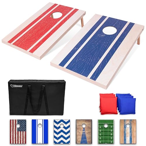3 x 2 ft Wood Design Cornhole Game Set
