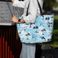 Beach Bag for Women Shark Print Beach Tote Bag Waterproof Sandproof Large Bags with Zipper Big Capacity for Travel