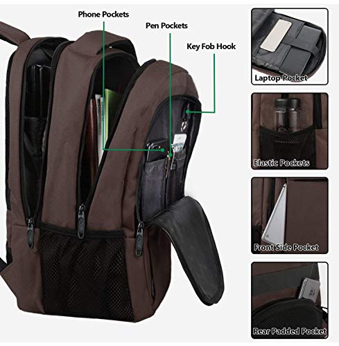 Brown 32L Laptop Backpack