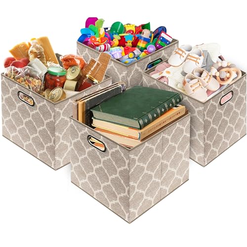 13 Inch Foldable Cube Storage Bins with Handles (3 Count)