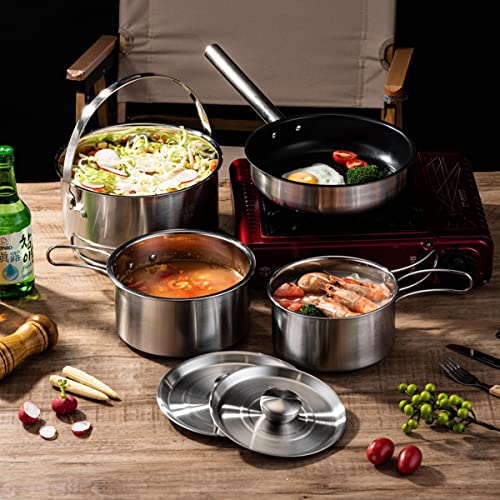 304 Stainless Steel Camping Cookware Set