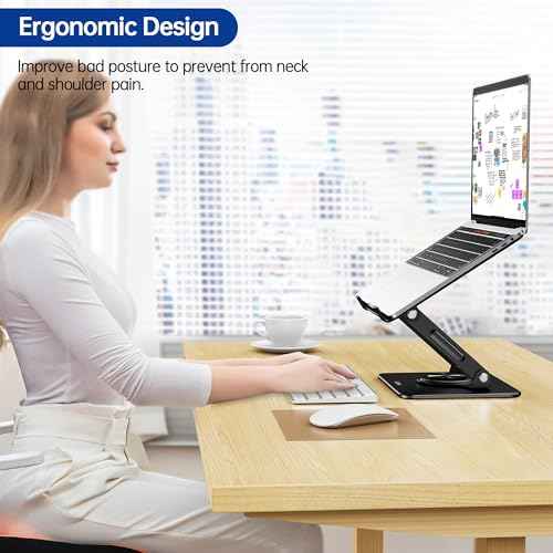 Laptop Stand with 360° Rotating Base