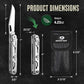 12-in-1 Multitool Pocket Knife with Pouch & Clip
