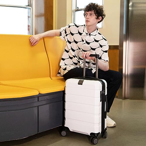 Hardside Expandable Carry On Luggage with Spinner Wheels & Built