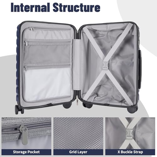3 Piece Hardshell Travel Luggage Set (3 Count)