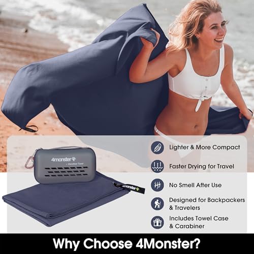 Quick Dry Travel Towel with Case & Carabiner