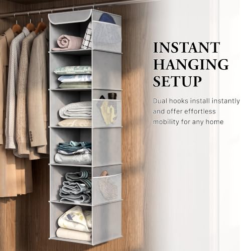 6 Shelf Hanging Closet Organizer