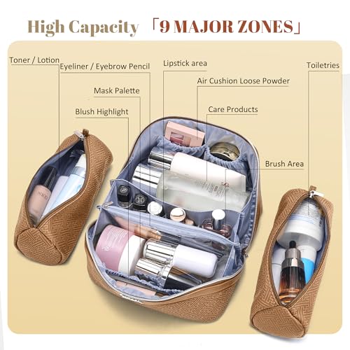 Travel Makeup Bags for Women (3 Count)